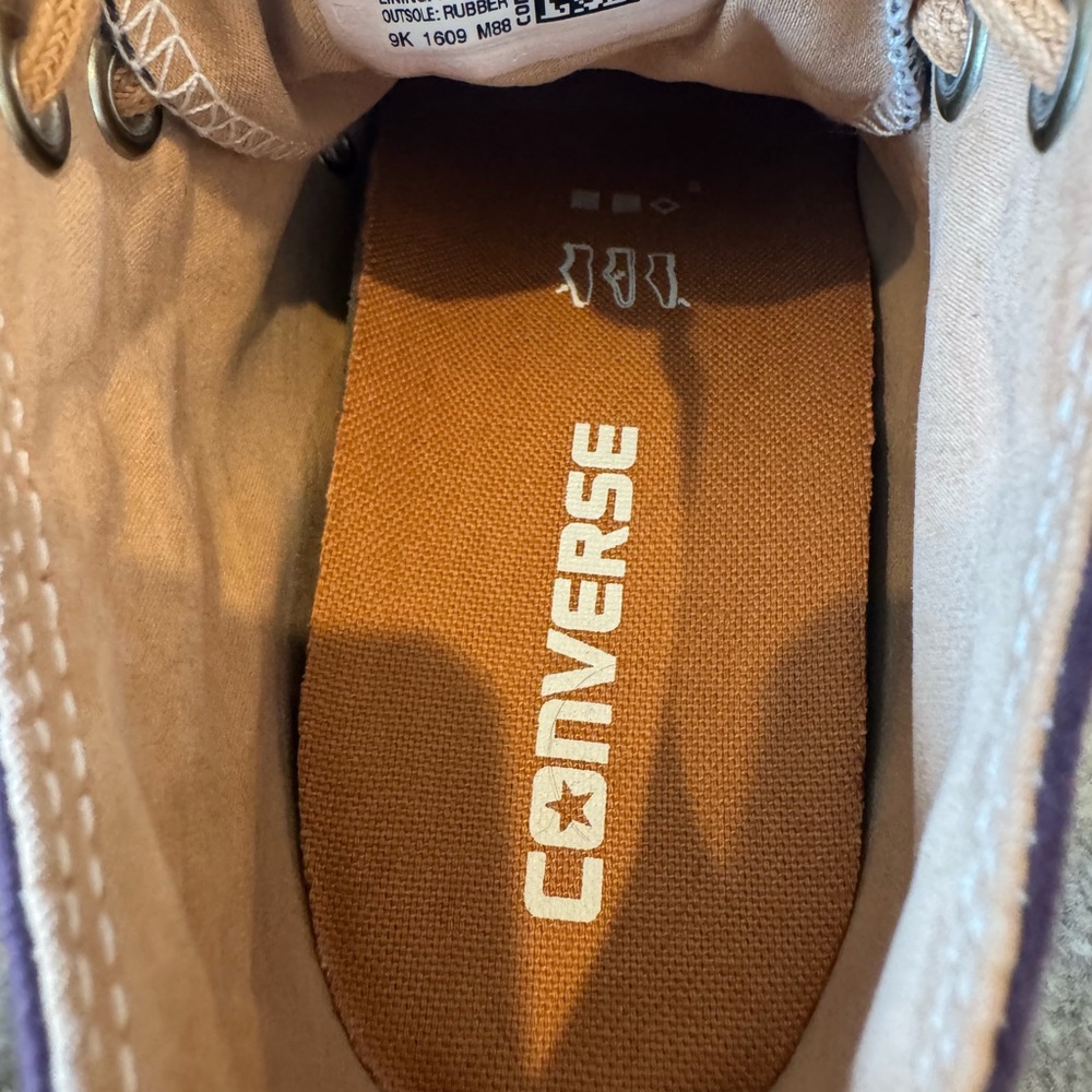 Converse Chuck Taylor Lux Purple Suede Hidden Wedge 551618C Women's US Size 7 - Picture 8 of 8